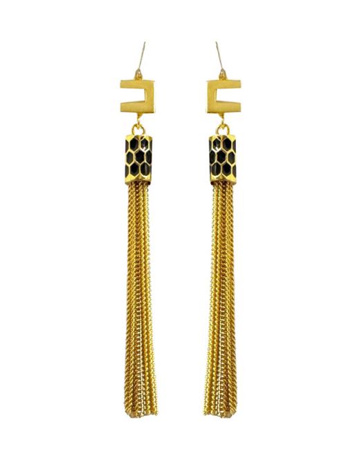 LONG EARRINGS WITH LOGO ELISABETTA FRANCHI | OR50A57E2U95 Oro Giallo